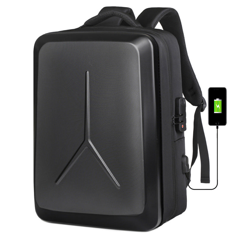 New Business Backpack High-Grade Three-Dimensional Hard Shell Men's Backpack Fashionable Multi-Functional Large Capacity Cross-Border Computer Bag