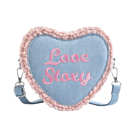 XIANGTUIBAO 2025 Bag Women's popular New Sweetheart Girl Love Crossbody Bag Fashion Letter Embroidery Tide Cake Box Shoulder Bag