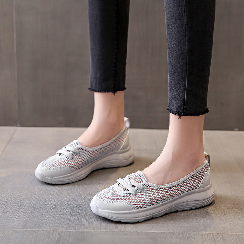 XIANGTUIBAO  Women's Shoes  New Casual Shoes Foreign Trade  Cross-Border Breathable Flying Woven Low-Cut Shoes Hollow Maternity Shoes Summer