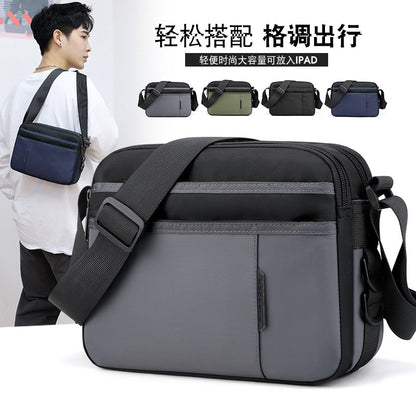 XIANGTUIBAO Wholesale  New Men's Lightweight Shoulder Bag Business Casual Simple Travel Backpack Trendy Horizontal Men's Messenger Bag