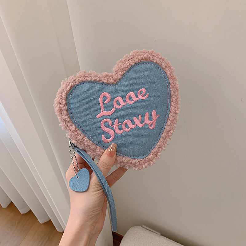 XIANGTUIBAO 2025 Bag Women's popular New Sweetheart Girl Love Crossbody Bag Fashion Letter Embroidery Tide Cake Box Shoulder Bag