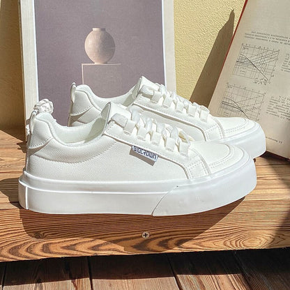 xiangtuibao Casual White Sneaker Platform Sport Shoes for Women Fashion  Tennis Female Flat Chunky Shoes Girls Comfortable Sneakers New