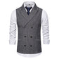 xiangtuibao Mens Sleeveless Suit Vest Waistcoat Vest Men Double Breasted Suit Vests  Vintage Formal Blazers Waistcoat Men's Wedding Vest Top