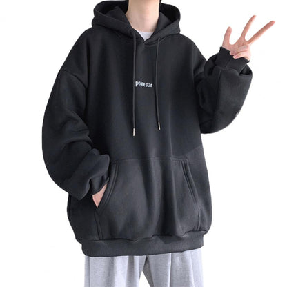 xiangtuibao Male Hoodie Coldproof Men Sweatshirt Pocket Male Hooded Fleece Lined Pullover Sweatshirt Daily Clothing