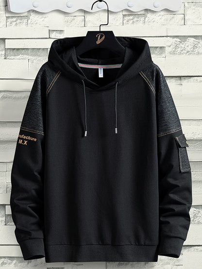 xiangtuibao New Spring Multi-Pockets Hoodies Men Streetwear Black Oversized Pullover Sweatshirts Male Cotton Hoody Tops Big Size 8XL