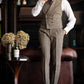 xiangtuibao Vintage Plaid Suits For Men Comfort Casual 3Pcs Jacket Vest Pnats Set Groom Groomsmen Wedding Party Tuxedo Blazer Tailor-Made