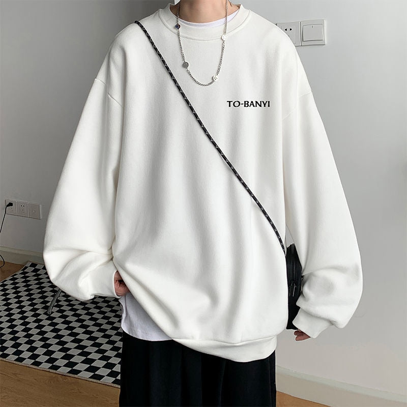 xiangtuibao Harajuku Men Casual Sweatshirts Oversized Autumn Winter Male O Neck Hoodies Korean Fashion Unisex Sport Pullovers