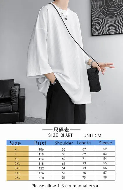 xiangtuibao High Quality Men Oversized Ice Silk T Shirts  Summer Mens Half Sleeve Fashions Harajuku T-Shirt Male Solid Simple Daily Tees