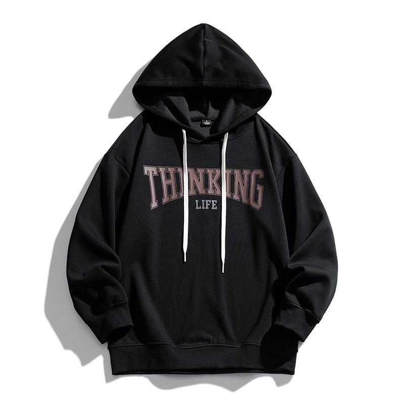 xiangtuibao Hoodies for Men Sportswear Pullover with Drawstring Hip-hop Men's Streetwear Hip Hop Hoodies