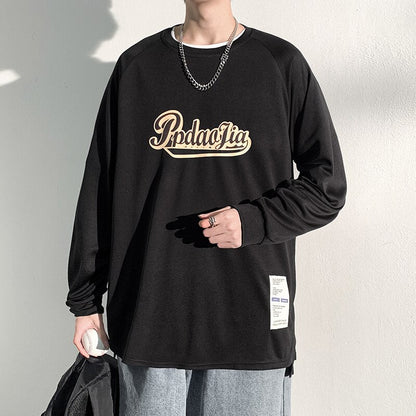 xiangtuibao Autumn Spring Men Sweatshirts harajuku Crew Neck Letter Print Couple Streetwear Casual Pullover New Hoodies