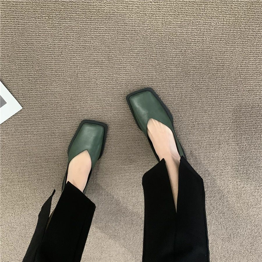 New Square Toe Flats Women Casual Shoes Fashion Design Black Flats Ladies Boat Shoes Blue Green Zebra Summer Loafers