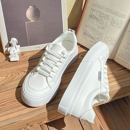 xiangtuibao Casual White Sneaker Platform Sport Shoes for Women Fashion  Tennis Female Flat Chunky Shoes Girls Comfortable Sneakers New