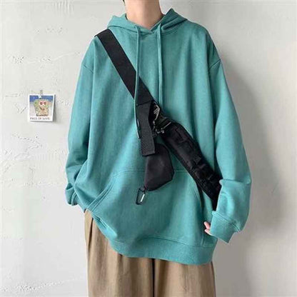 xiangtuibao Solid Color Hoodie Men Autumn New Male Casual Hoodies Sweatshirts Loose Streetwear Korean Fashion Hip Hop Hoodies