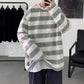 xiangtuibao Harajuku Striped T shirts For Men Oversized Tees Man Casual Long Sleeve Tshirt Woman Loose Pullovers Tops 5XL