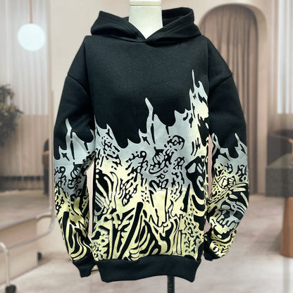 xiangtuibao Hip Hop Y2K Gothic Hoodie Man Streetwear Skeleton Graphic Zip Sweatshirt Men Casual Hooded Harajuku Vintage Coat Unisex Clothes