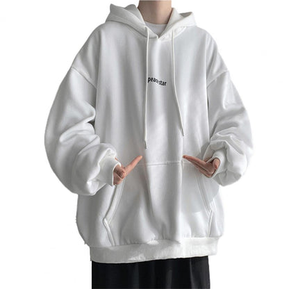 xiangtuibao Male Hoodie Coldproof Men Sweatshirt Pocket Male Hooded Fleece Lined Pullover Sweatshirt Daily Clothing