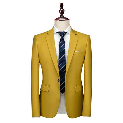 xiangtuibao Bright Green Suit Jacket Men's Stylish Slim Blazer Wedding Party Dress Coat Suitable for All Seasons Big Size 5XL 6XL