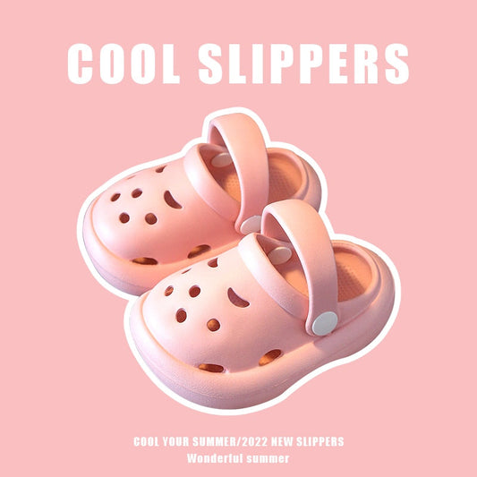 xiangtuibao Summer Children's Slippers Outdoor Beach Boys Girls Hole Shoes EVA Comfortable Soft Slides Home Non-slip Breathable Baby Sandals