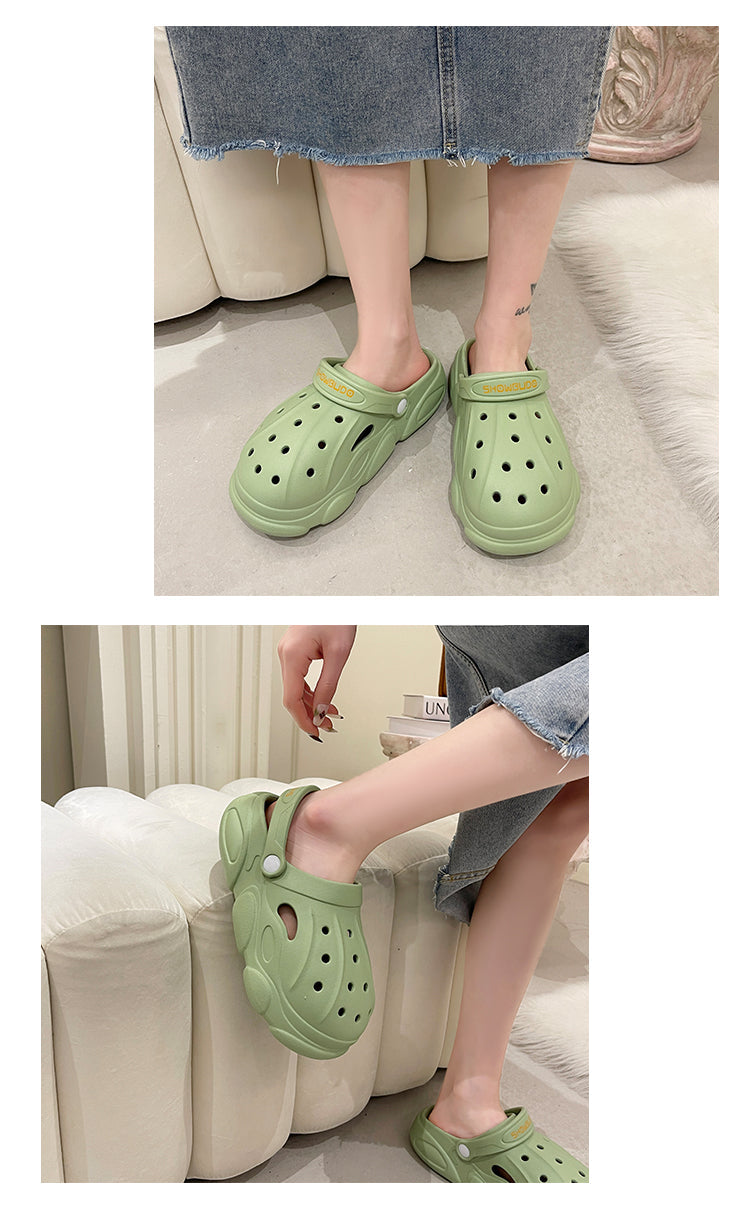 Slippers Casual Women's Shoes With Platform Shale Female Beach Pantofle Cover Toe Low Slides Luxury Sabot  Flat Rome PU Fash