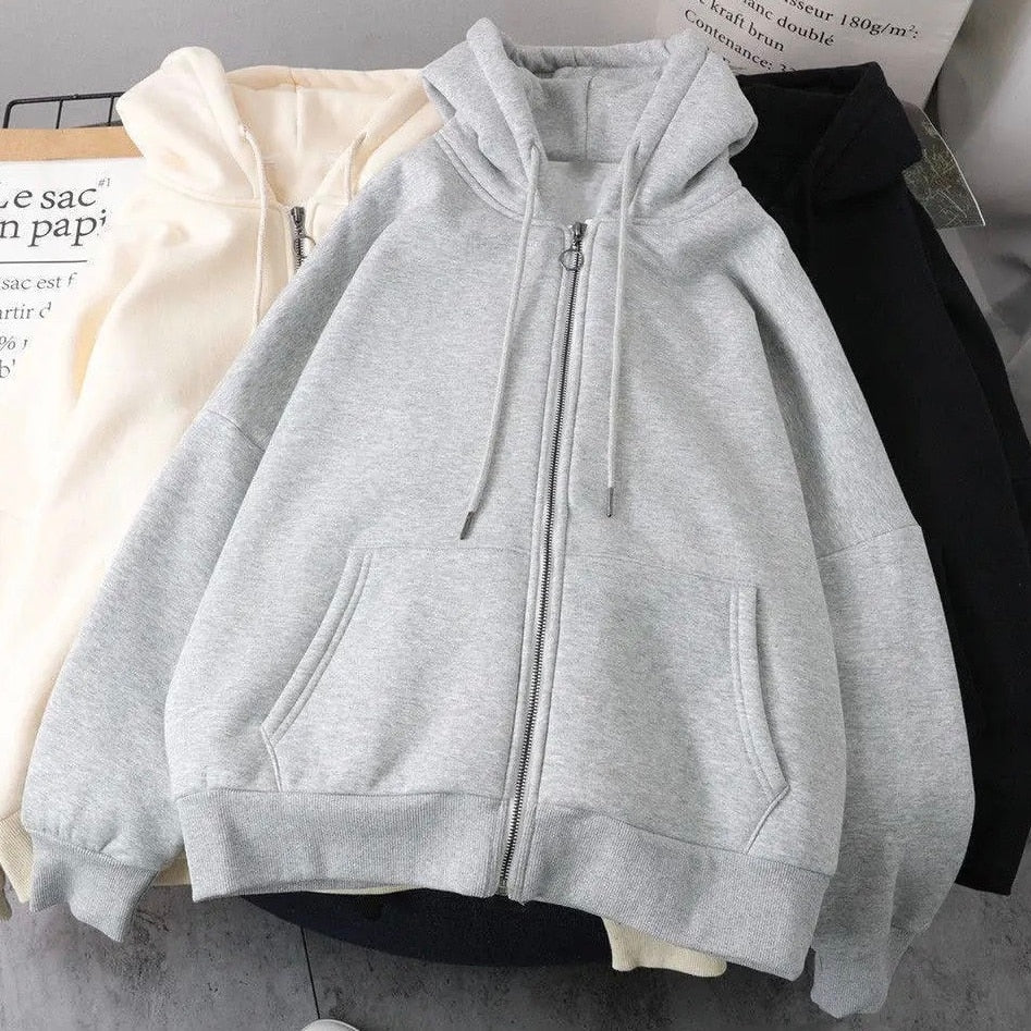 xiangtuibao-New European and American pattern printing zipper hoodie men's Y2K street trend all-match Sweatshirts couple loose cardigan