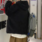 xiangtuibao Stylish Hooded Outwear  Solid Color Fleece Men Jacket  Loose Plush Sweatshirt