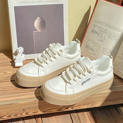 xiangtuibao Casual White Sneaker Platform Sport Shoes for Women Fashion  Tennis Female Flat Chunky Shoes Girls Comfortable Sneakers New