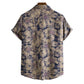 xiangtuibao Mens Vintage Button Up Cotton Linen Shirts Slim Fit Short Sleeve Hawaiian Floral Shirt Men Harajuku Streetwear Casual Camisas