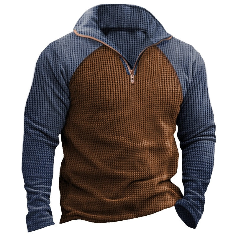 xiangtuibao Patchwork Fashion Mens Sweatshirt Casual Loose Long Sleeve Zip- Stand Collar Pullovers  Spring Leisure Men Hoodie Streetwear