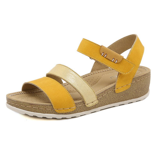 Summer Shoes Women Beach Sandals Thick Sole Ladies Summer Holiday Shoes Women Sandals Black Yellow Plus Size 42 A4250