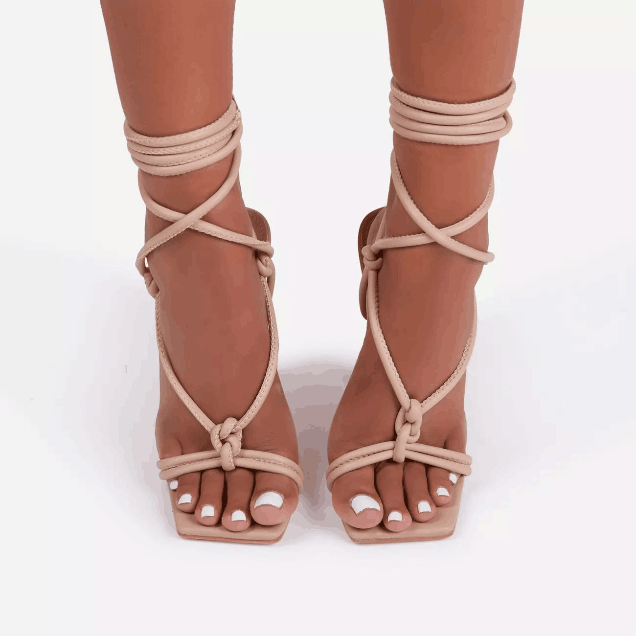 xiangtuibao Summer women sandals narrow band vintage square toe high heels cross strap thong sandals women V shape design shoes women