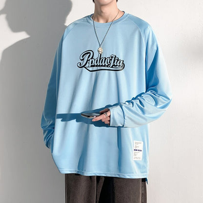 xiangtuibao Autumn Spring Men Sweatshirts harajuku Crew Neck Letter Print Couple Streetwear Casual Pullover New Hoodies