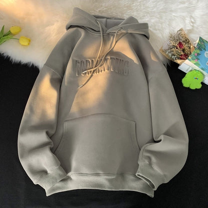 xiangtuibao Winter Letter Women Thicken Hoodies Fashion Unisex Korean Clothing Designer Brand Female Casual Hooded Sweatshirts