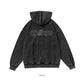 xiangtuibao Dark Style Personality Washed Hooded Sweater High Street All-match Letter Embroidery Men's and Women's Clothing Pullovers