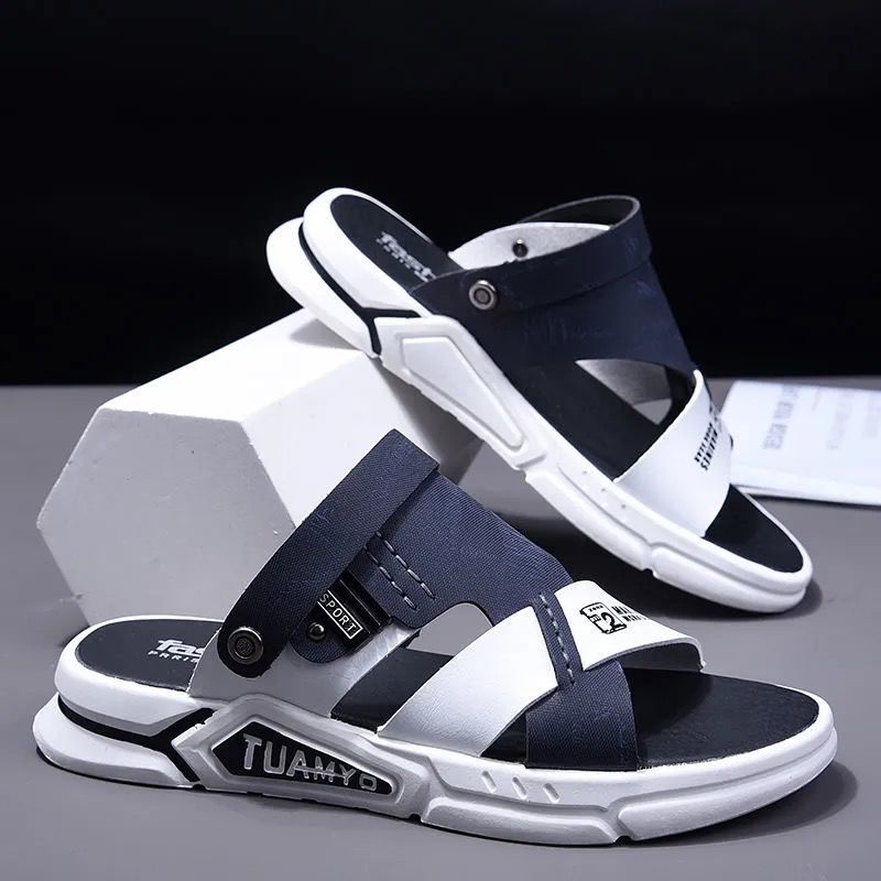 xiangtuibao Men Sandals leather  new Summer fashion Beach Sandals luxury brand designer Casual Driving shoes Outside Slippers