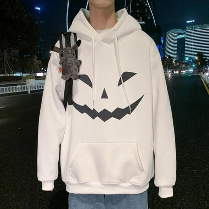 xiangtuibao Halloween Hooded Sweatshirt Pumpkin Face Men's Hoodie Spring Autumn Outerwear Man Pullover Streetwear Men Demon Slayer