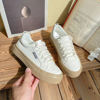 xiangtuibao Casual White Sneaker Platform Sport Shoes for Women Fashion  Tennis Female Flat Chunky Shoes Girls Comfortable Sneakers New