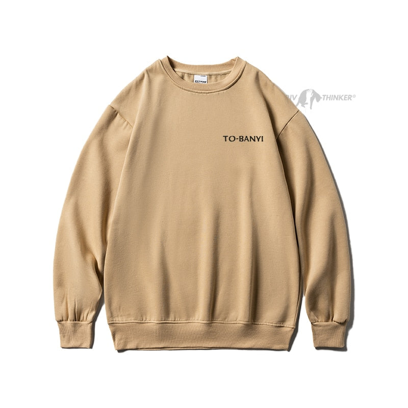 xiangtuibao Harajuku Men Casual Sweatshirts Oversized Autumn Winter Male O Neck Hoodies Korean Fashion Unisex Sport Pullovers