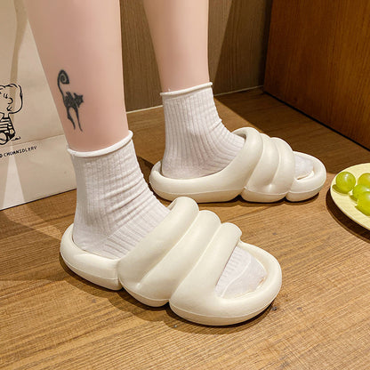 xiangtuibao  Comfort Soft Bottom Women's Cloud Slippers Summer  Non-slip Platform Slippers Women Thick Sole Bathroom Home Slides Sandals