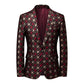 xiangtuibao Brand Men Blazer Personality Wild Men's Suit Jacket High Quality Fashion Plaid Print Slim Fit Warm Blazer Coat Male 5XL 6XL