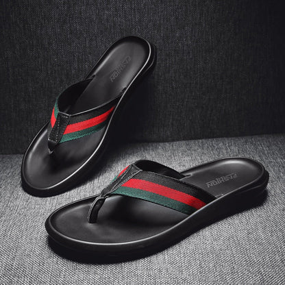 xiangtuibao  flip flop leather men slippers summer top brand  fashion men designer high quality beach slippers large size 49 50