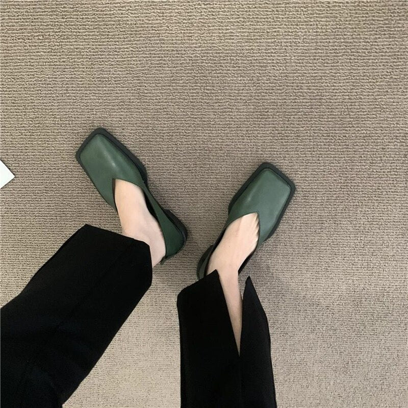 New Square Toe Flats Women Casual Shoes Fashion Design Black Flats Ladies Boat Shoes Blue Green Zebra Summer Loafers