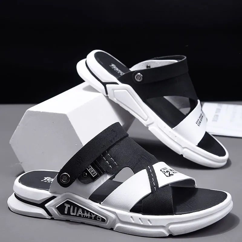 xiangtuibao Men Sandals leather  new Summer fashion Beach Sandals luxury brand designer Casual Driving shoes Outside Slippers