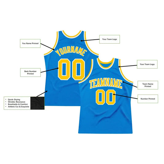 Blue Series Custom Basketball Jersey Tank Tops for Men Jersey Personalized Team Unisex Top