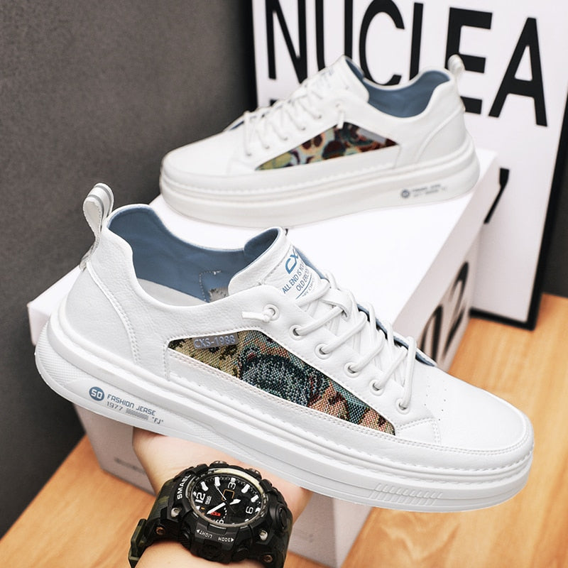 xiangtuibao Summer Breathable Men Shoes Fashion Mixed Colors Skateboarding Shoes Trend Comfortable Casual Sneakers Mens Small White Shoes