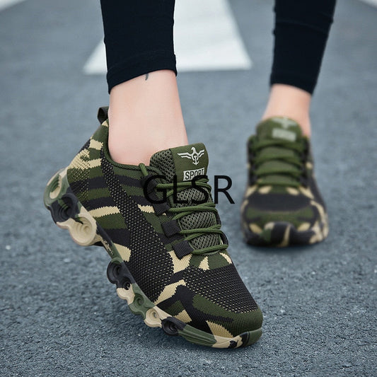 xiangtuibao   new Camouflage Fashion Sneakers Women Breathable Casual Shoes Men Army Green Trainers Plus Size 34-44 Lover Shoes