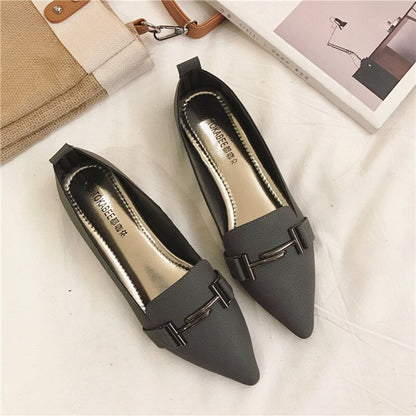 Flat Shoes Flat With Soft Bottom   Spring New Single Women's  Black Scoop Shoes Casual Large Size Women's Shoes