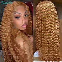 180% Pre-Plucked Natural Wave Glueless Curly Human Hair Wigs For Women Water Wave Glueless Wig Pre-Cut HD Synthetic Lace Wig