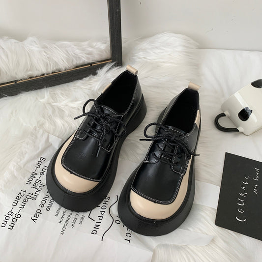 NEW platform shoes women's thick-soled high-heeled Lolita shoes fashion Japanese JK uniform leather shoes college girls sneakers