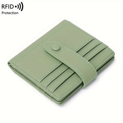 RFID-Safe, Lightweight Women's Wallet by CHARM INFINITE - Water-Resistant, Multi-Card Holder for Daily Commute, Snap Closure