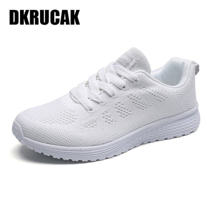 xiangtuibao   Mesh Women Sneakers Breathable Women Flat Shoes Lightweight Casual Shoes Ladies Lace-up Deportivas Mujer Chaussures Femme